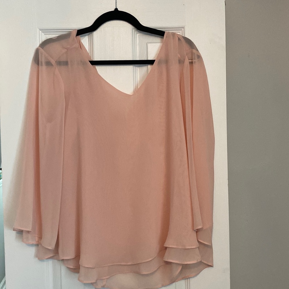 Pink layered blouse, size S